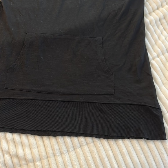 Lilla p Pima cotton modal blend pullover front pocket 3/4 sleeve small black - Picture 3 of 5